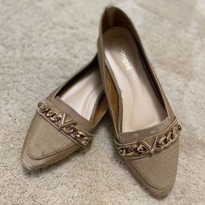 Light gold flat shoes